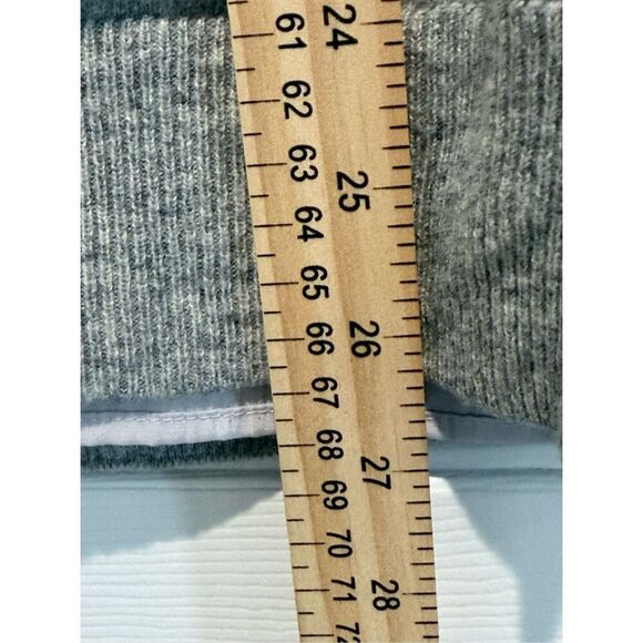 Sandro Paris Cashmere Blend Lightweight Gray Girl Split Back Button Cardigan M - Picture 11 of 16